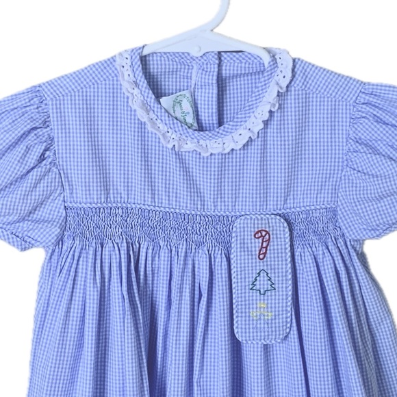 Grace & James Kids Blue Gingham
Celebration Dress Christmas Holiday Girl’s 4 4T - Picture 7 of 12
